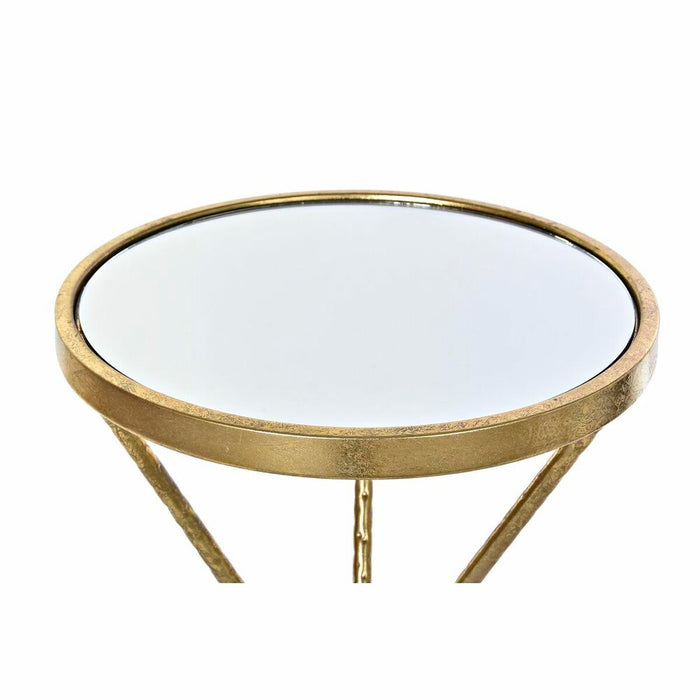 Set de 2 Măsuțe DKD Home Decor Oglindă Auriu* Metal Oriental (35 x 35 x 71 cm) (2 pcs)