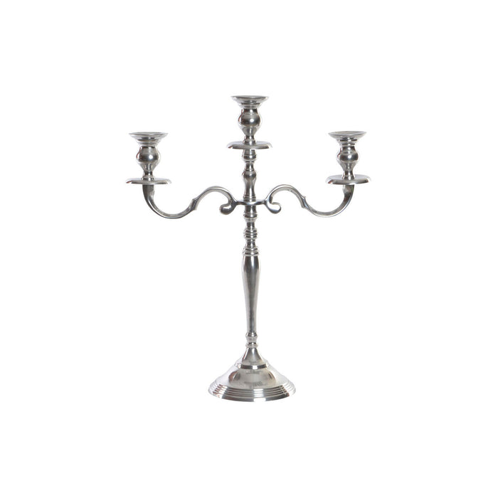 Candelabru DKD Home Decor Argintiu Aluminiu (34 x 12 x 41 cm) (3 Piese)