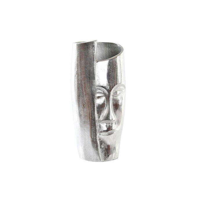 Vază DKD Home Decor 15 x 13 x 31 cm Față Argintiu Aluminiu Modern