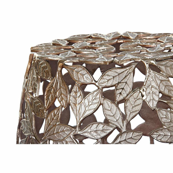Masa laterală DKD Home Decor Cupru Aluminiu Frunza a unei plante (40 x 40 x 45 cm)