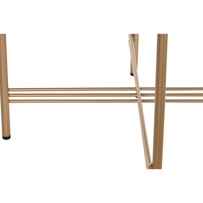Masa laterală DKD Home Decor Auriu* Metal Marmură 65 x 65 x 45 cm
