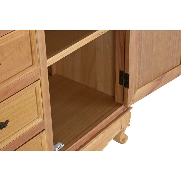 Dulap DKD Home Decor Natural 124,5 x 39 x 201,8 cm Brad Aluminiu Lemn MDF