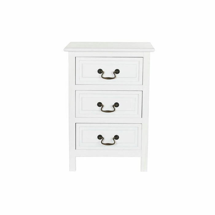 Noptieră DKD Home Decor Alb Natural Brad 47 x 36 x 67 cm