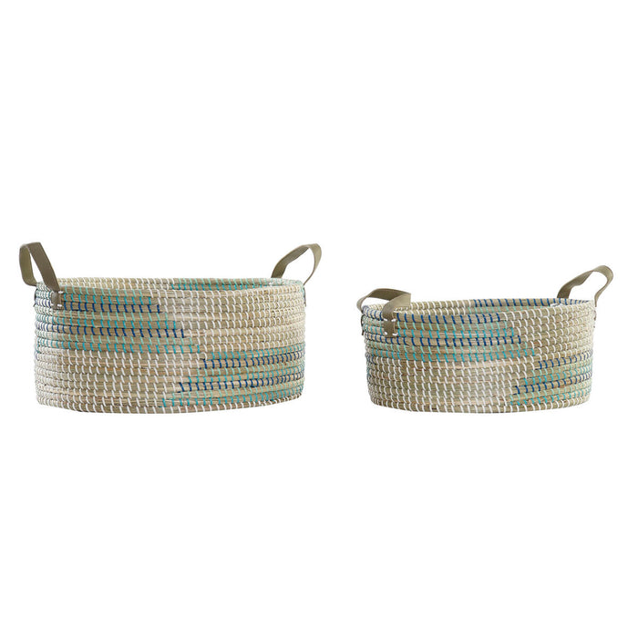 Set de Coșuri DKD Home Decor Tropical (45 x 35 x 18 cm)