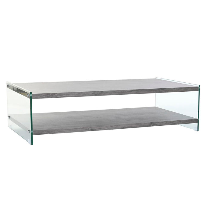 Masa de Cafea DKD Home Decor Gri Transparent Geam Lemn MDF 130 x 65 x 35,5 cm