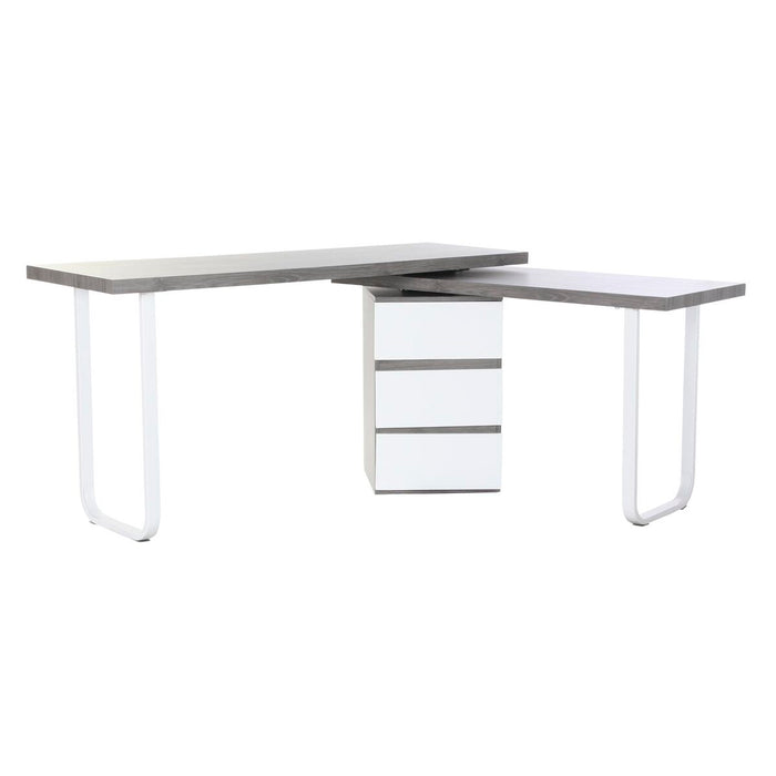 Birou DKD Home Decor Natural Gri Metal MDF (150 x 120 x 75 cm)