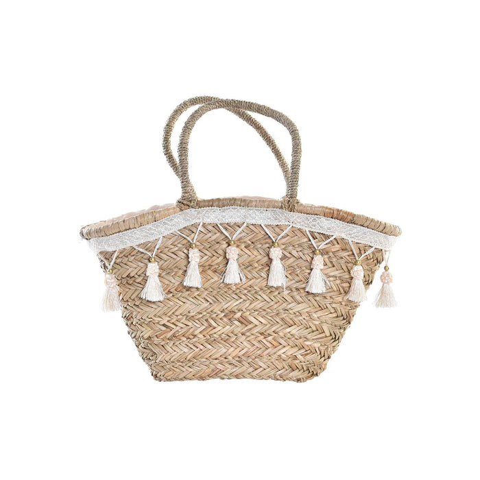 Geantă DKD Home Decor Alb Multicolor Natural Metal 59 x 16 x 30 cm