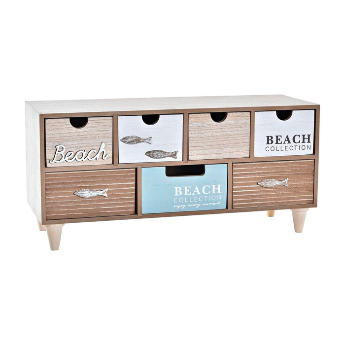 Casetă de Bijuterii DKD Home Decor 40 x 16 x 19 cm Lemn Maro Turquoise