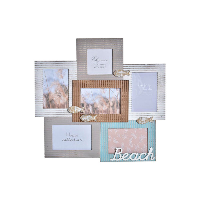 Ramă Foto DKD Home Decor Beach 46,5 x 2 x 44,5 cm Lemn Marinar