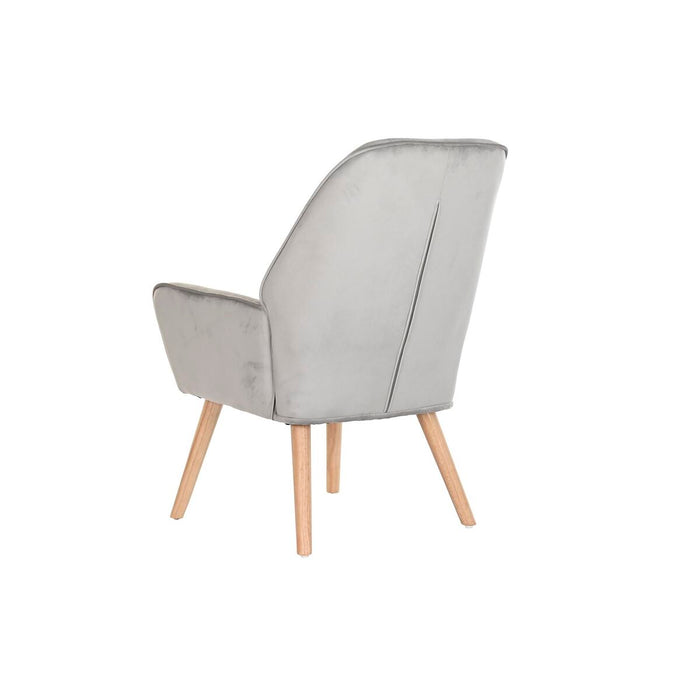 Fotoliu DKD Home Decor Natural Gri deschis Lemn Plastic 65 x 67 x 93 cm