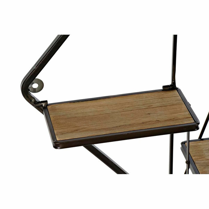 Raft DKD Home Decor Natural Negru Metal 6 Rafturi Lemn MDF (76 x 15 x 91,5 cm)