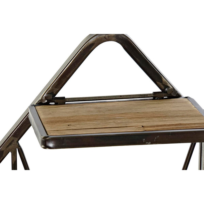 Raft DKD Home Decor Natural Negru Metal 6 Rafturi Lemn MDF (76 x 15 x 91,5 cm)