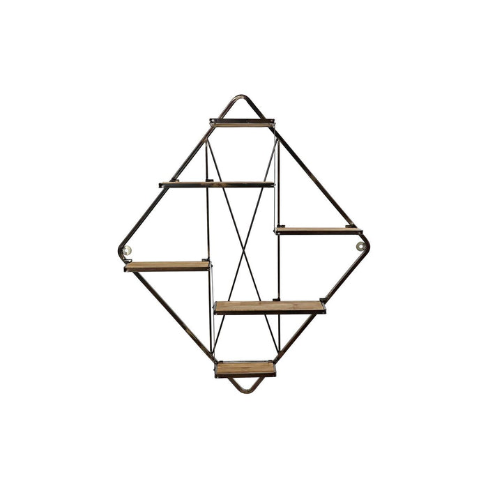 Raft DKD Home Decor Natural Negru Metal 6 Rafturi Lemn MDF (76 x 15 x 91,5 cm)