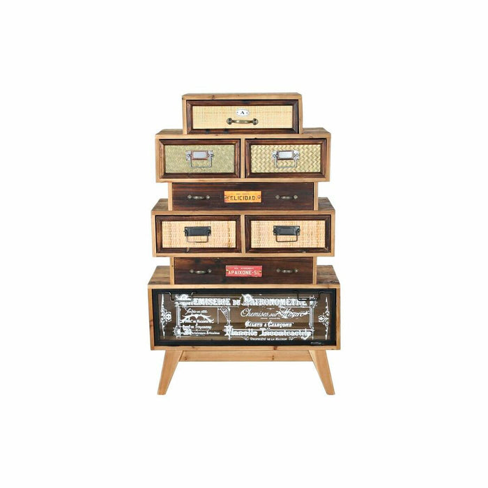 Dulap cu Sertare DKD Home Decor Natural Brad Lemn MDF Modern Vintage 70 x 33,5 x 111 cm