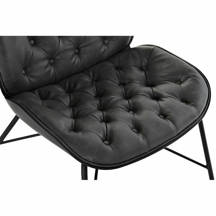 Fotoliu DKD Home Decor Negru Gri închis Metal 69 x 76 x 85 cm