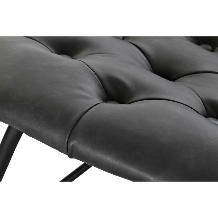Fotoliu DKD Home Decor Negru Gri închis Metal 69 x 76 x 85 cm