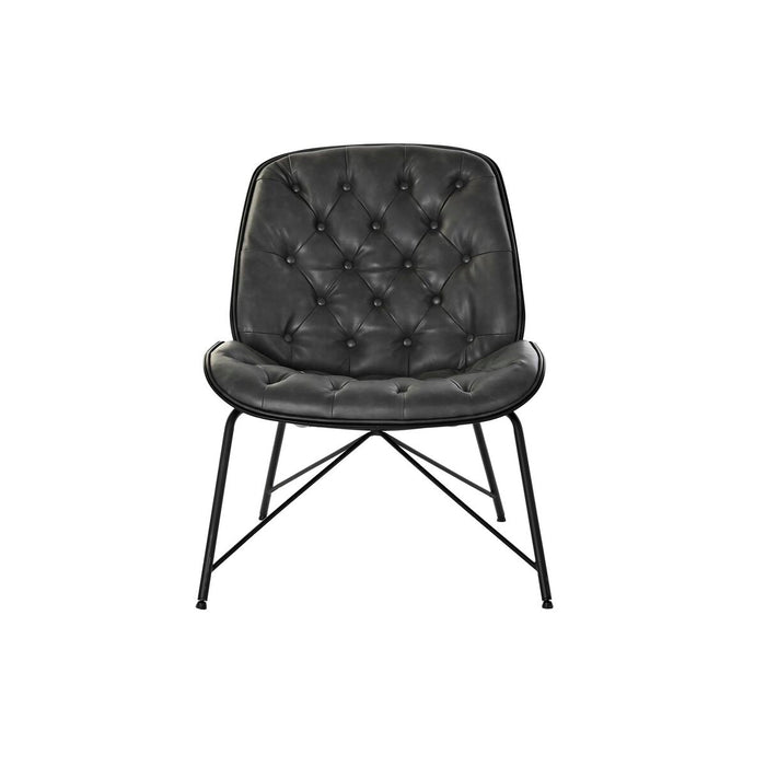 Fotoliu DKD Home Decor Negru Gri închis Metal 69 x 76 x 85 cm