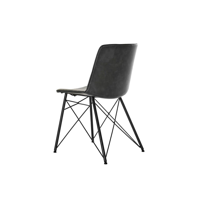 Scaun de Sufragerie DKD Home Decor Negru Gri închis 47 x 53 x 81 cm