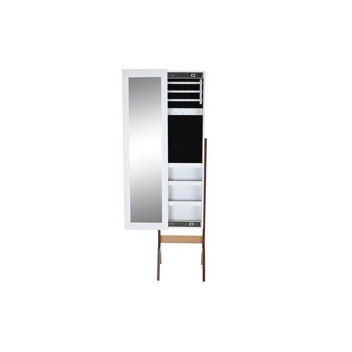 Suport de Bijuterii cu Picior DKD Home Decor Oglindă Кадифе MDF Tradiţional (35,7 x 35,8 x 154 cm)