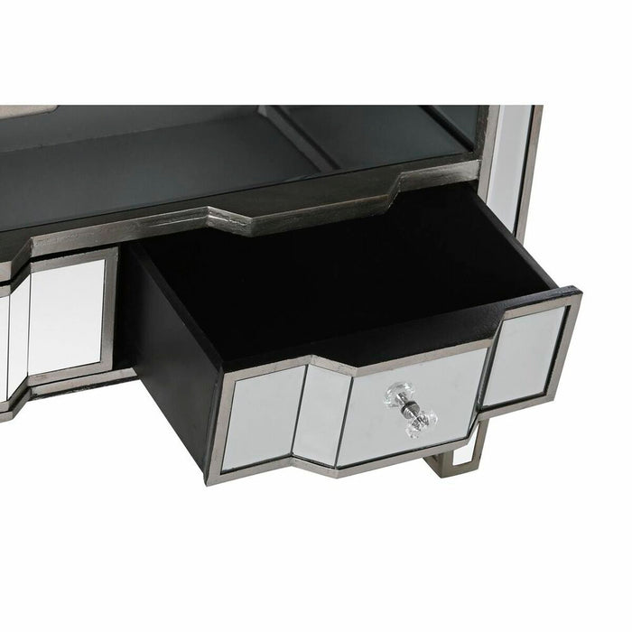 Mobilă TV DKD Home Decor Argintiu Oglindă MDF (112 x 50 x 45 cm)