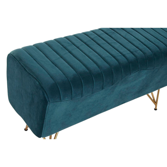 Banchetă DKD Home Decor   90 x 31 x 47 cm Metal Turquoise