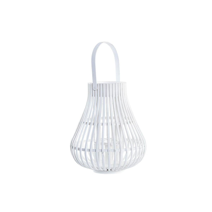 Lucerna DKD Home Decor Alb Multicolor Metal Bambus Geam Urban 30 x 40 cm 29 x 29 x 34 cm