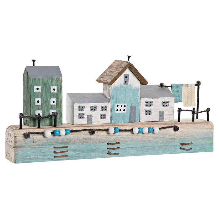 Figură Decorativă DKD Home Decor Albastru 38,5 x 5,8 x 17,2 cm Natural Port