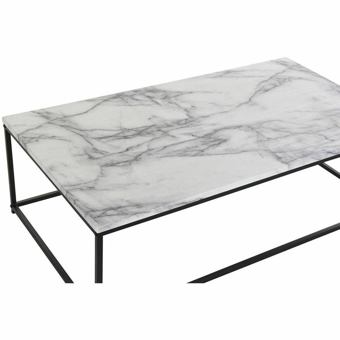 Masa de Cafea DKD Home Decor Alb Negru Metal Lemn MDF 110 x 60 x 34 cm