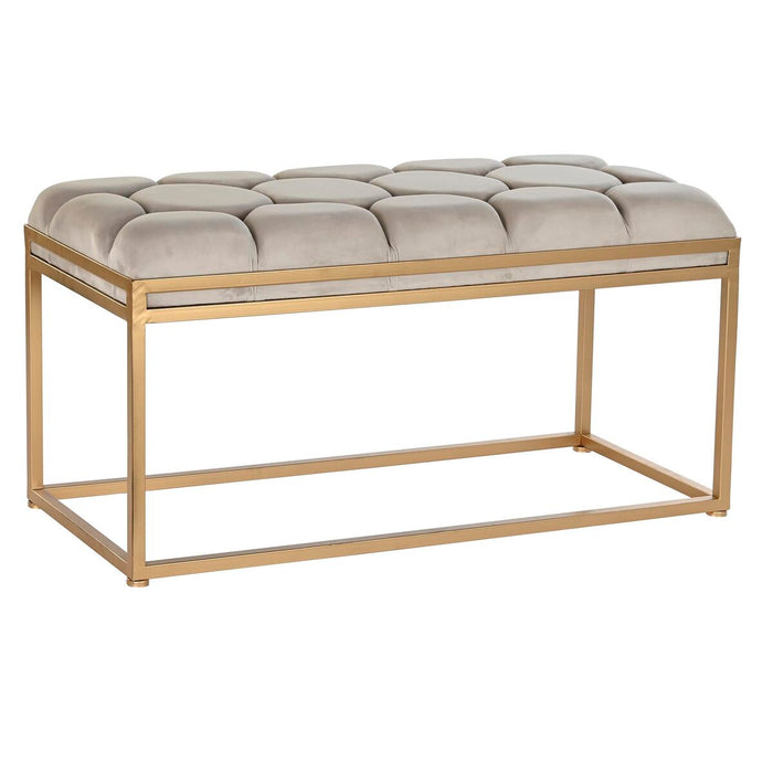 Banchetă DKD Home Decor   Bej Metal 100 x 40 x 50 cm