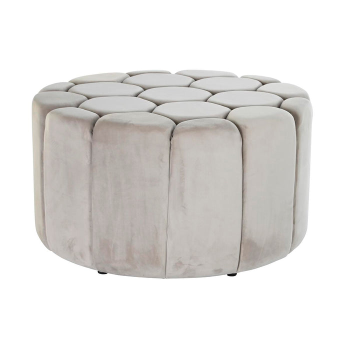 Suport pentru Picioare DKD Home Decor Bej Poliester Lemn MDF (86 x 86 x 48 cm)