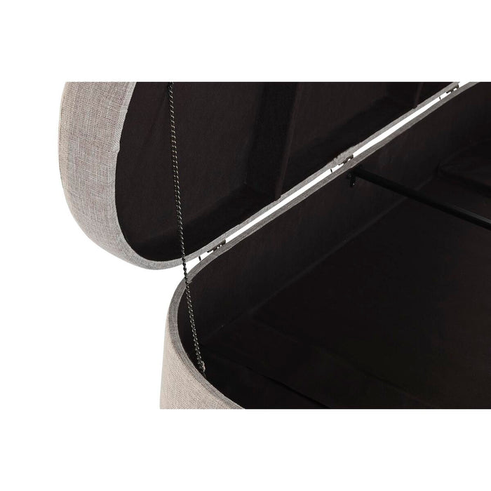 Cufăr de depozitare cu scaun DKD Home Decor Gri Metal 114 x 44 x 43 cm