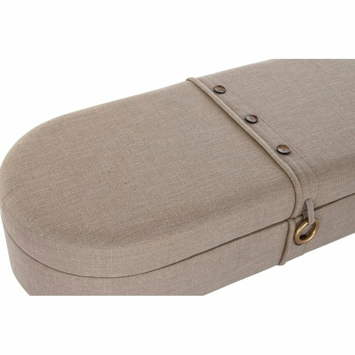 Cufăr de depozitare cu scaun DKD Home Decor 114 x 44 x 40 cm Bej Metal
