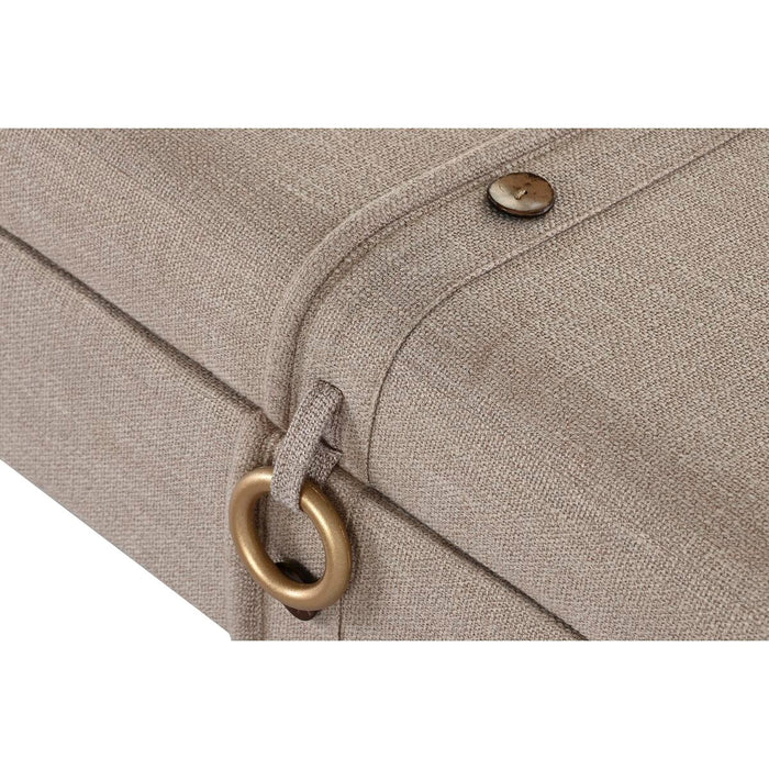 Cufăr de depozitare cu scaun DKD Home Decor 114 x 44 x 40 cm Bej Metal