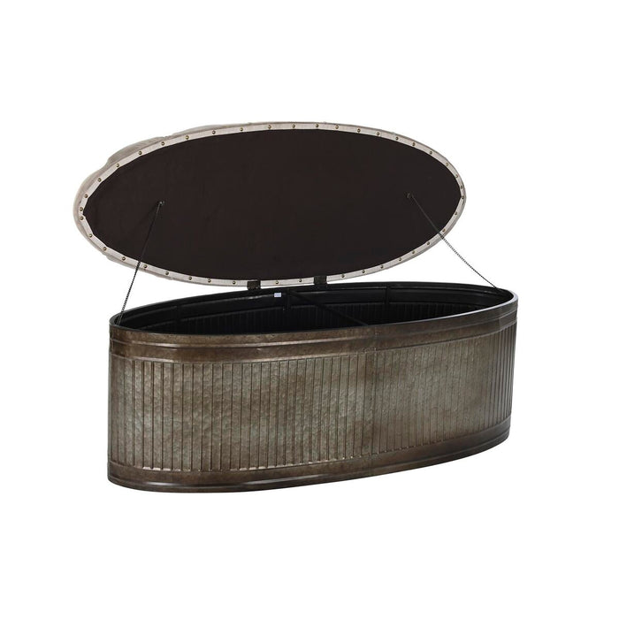 Banchetă DKD Home Decor   Bej Metal Poliester Maro închis (121 x 44 x 47,5 cm)