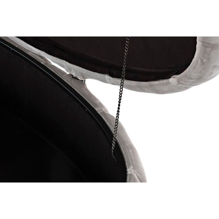 Cufăr de depozitare cu scaun DKD Home Decor Bej Metal Poliester (125 x 55 x 53 cm)