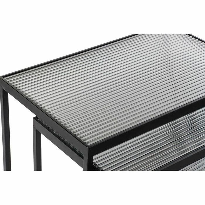 Set de 3 Măsuțe DKD Home Decor Negru 58 x 36,5 x 53,5 cm
