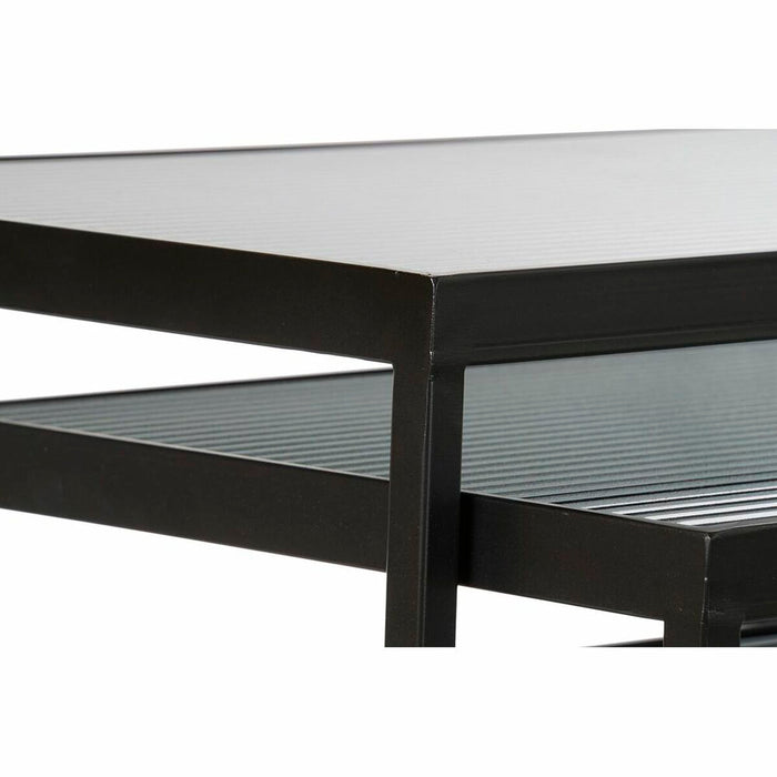 Set de 3 Măsuțe DKD Home Decor Negru 58 x 36,5 x 53,5 cm