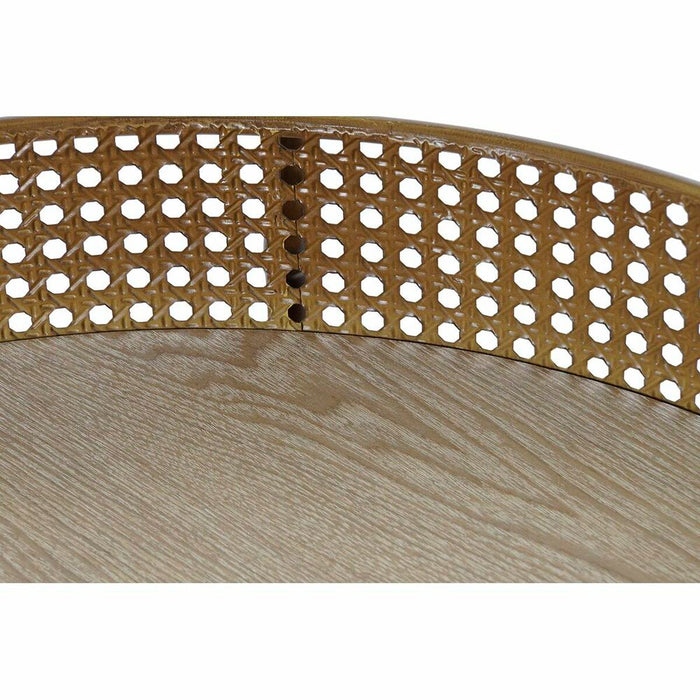 Masa laterală DKD Home Decor 59 x 59 x 50 cm Natural Metal