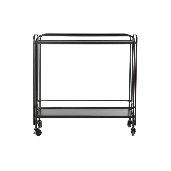 Consolă DKD Home Decor Geam Negru Metal (80 x 28 x 80,5 cm)