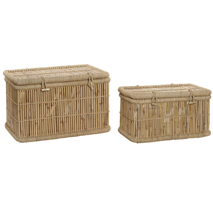 Set de Cufere DKD Home Decor 74 x 46 x 46 cm Въже Bambus