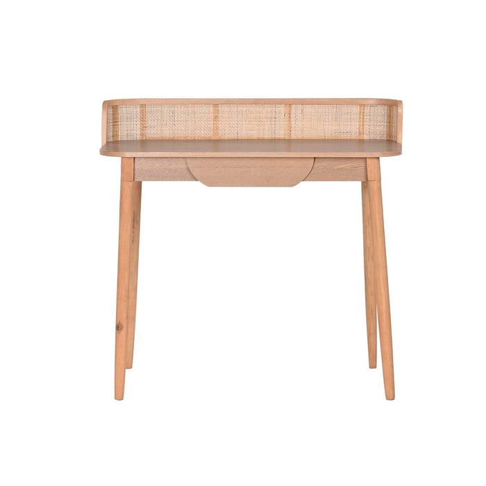 Birou DKD Home Decor Natural Ratan Lemn de paulownia (100 x 45 x 92 cm)
