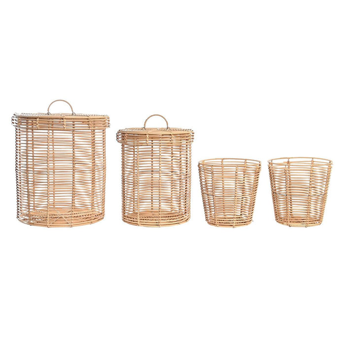Set de Coșuri DKD Home Decor 42 x 42 x 48 cm Metal polipropilenă Boho