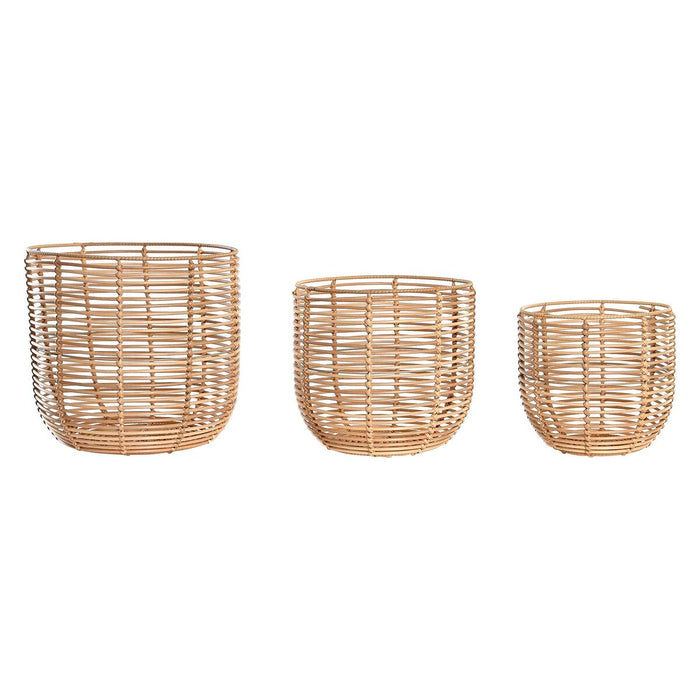 Set de Coșuri DKD Home Decor Metal PP (36 x 36 x 32 cm)
