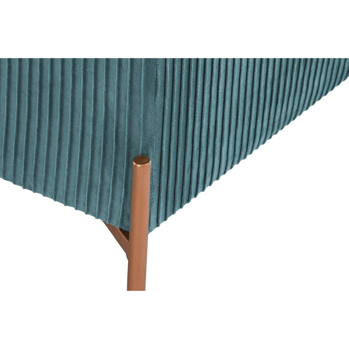 Foot-of-bed Bench DKD Home Decor Poliester MDF Verde Glamour (115 x 40 x 45 cm)