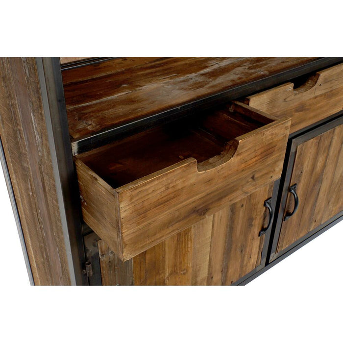 Stand Prezentare DKD Home Decor Metal Lemn Reciclat (127 x 36 x 202 cm)