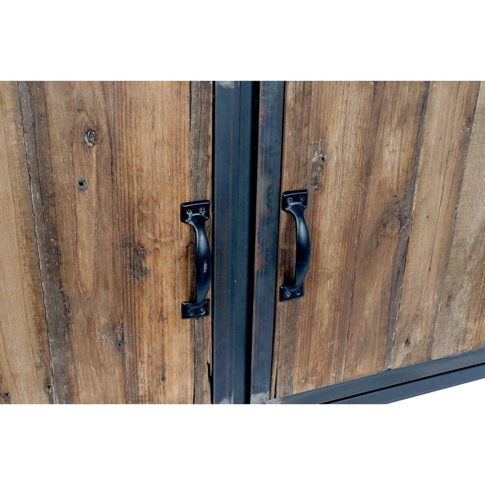 Stand Prezentare DKD Home Decor Metal Lemn Reciclat (127 x 36 x 202 cm)