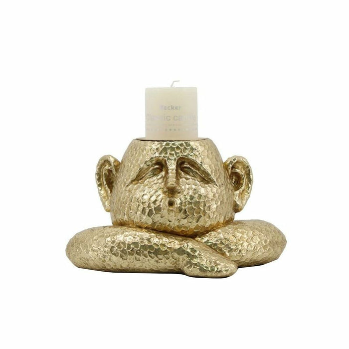 Suport de Lumânări DKD Home Decor Rășină Auriu* 21 x 15 x 12 cm