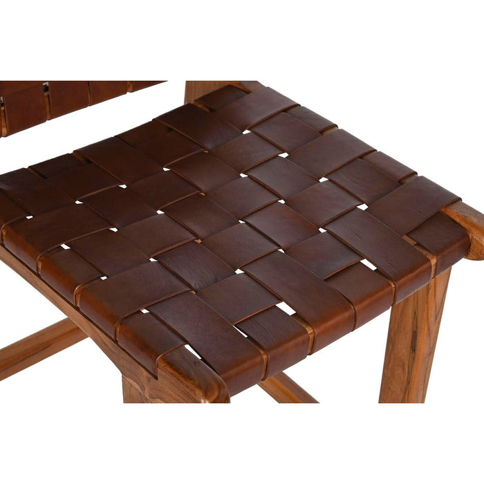 Taburet DKD Home Decor Tec Maro Piele (41 x 53 x 90 cm)