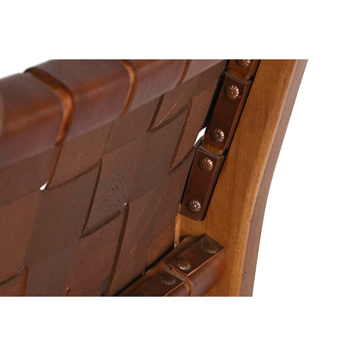 Taburet DKD Home Decor Tec Maro Piele (41 x 53 x 90 cm)