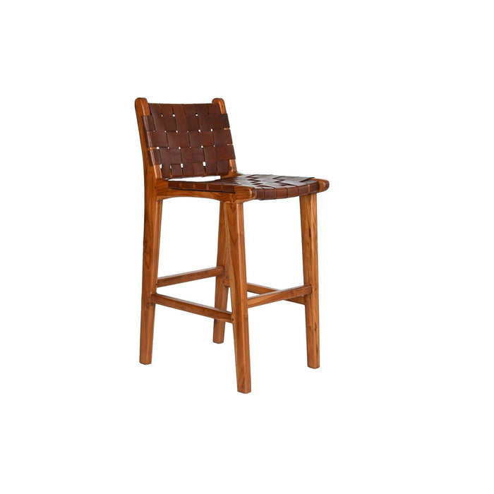 Taburet DKD Home Decor Tec Maro Piele (41 x 53 x 90 cm)